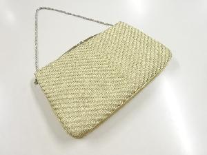リサイクル　金糸織り柄ハンドバッグ